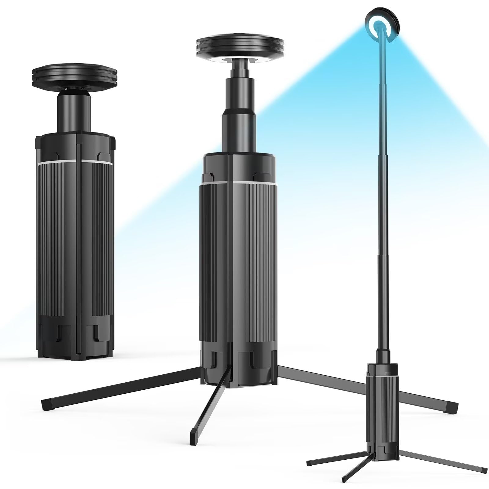 BIAT Telescopic Camping Light 1PCS Camping Lantern Rechargeable Led Work Light with Stand Battery Powered 10800mah Portable Camping Lamp and Flashlight Camping Lights for Hiking Camping Fishing