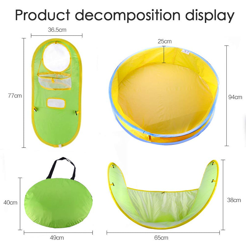 Kids' Playhouse with Automatic Beach Pool Tent