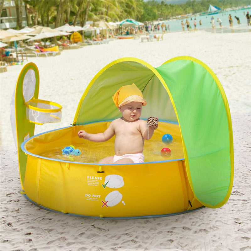 Kids' Playhouse with Automatic Beach Pool Tent
