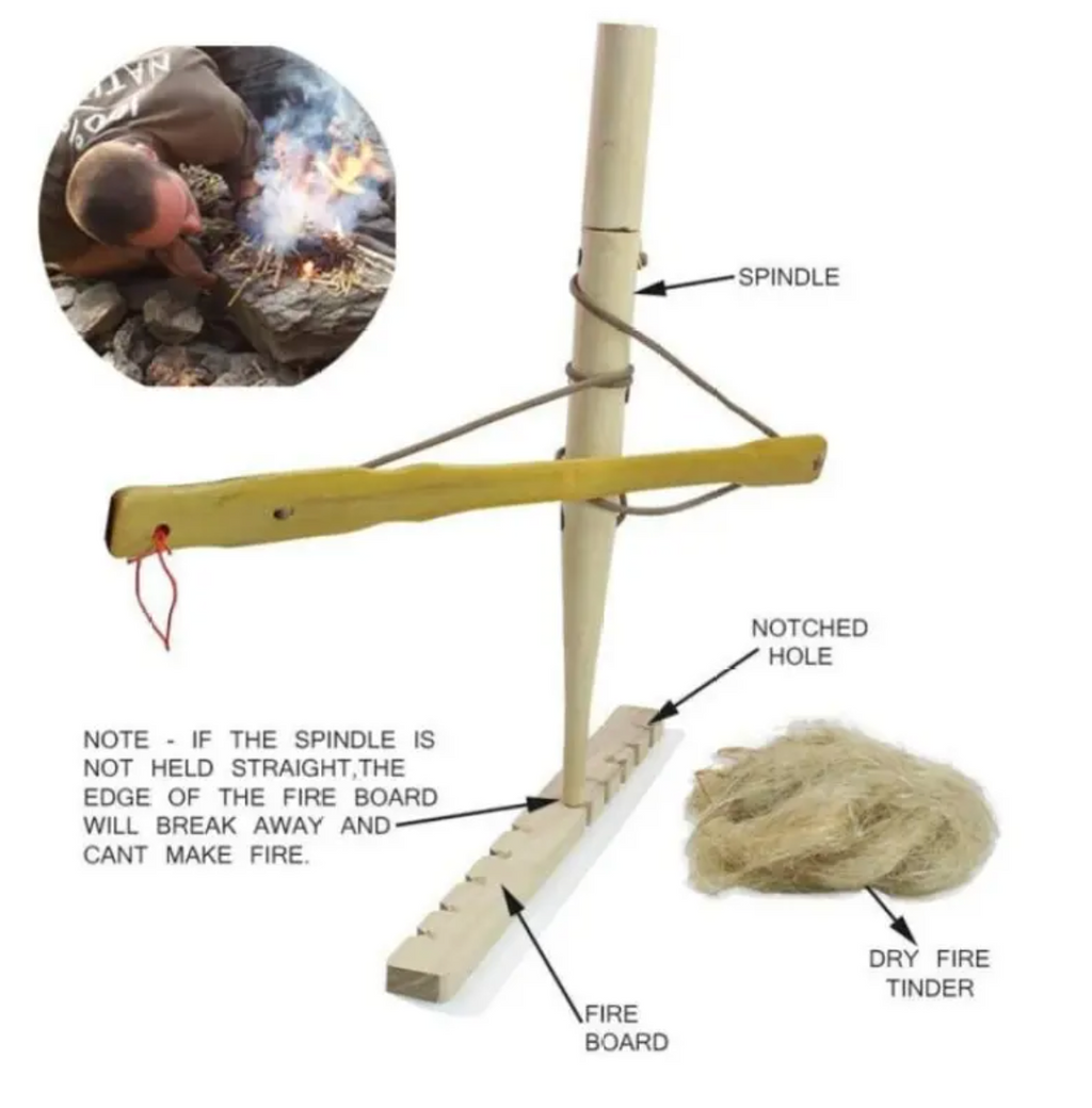 Bow Drill Fire Starter Kit