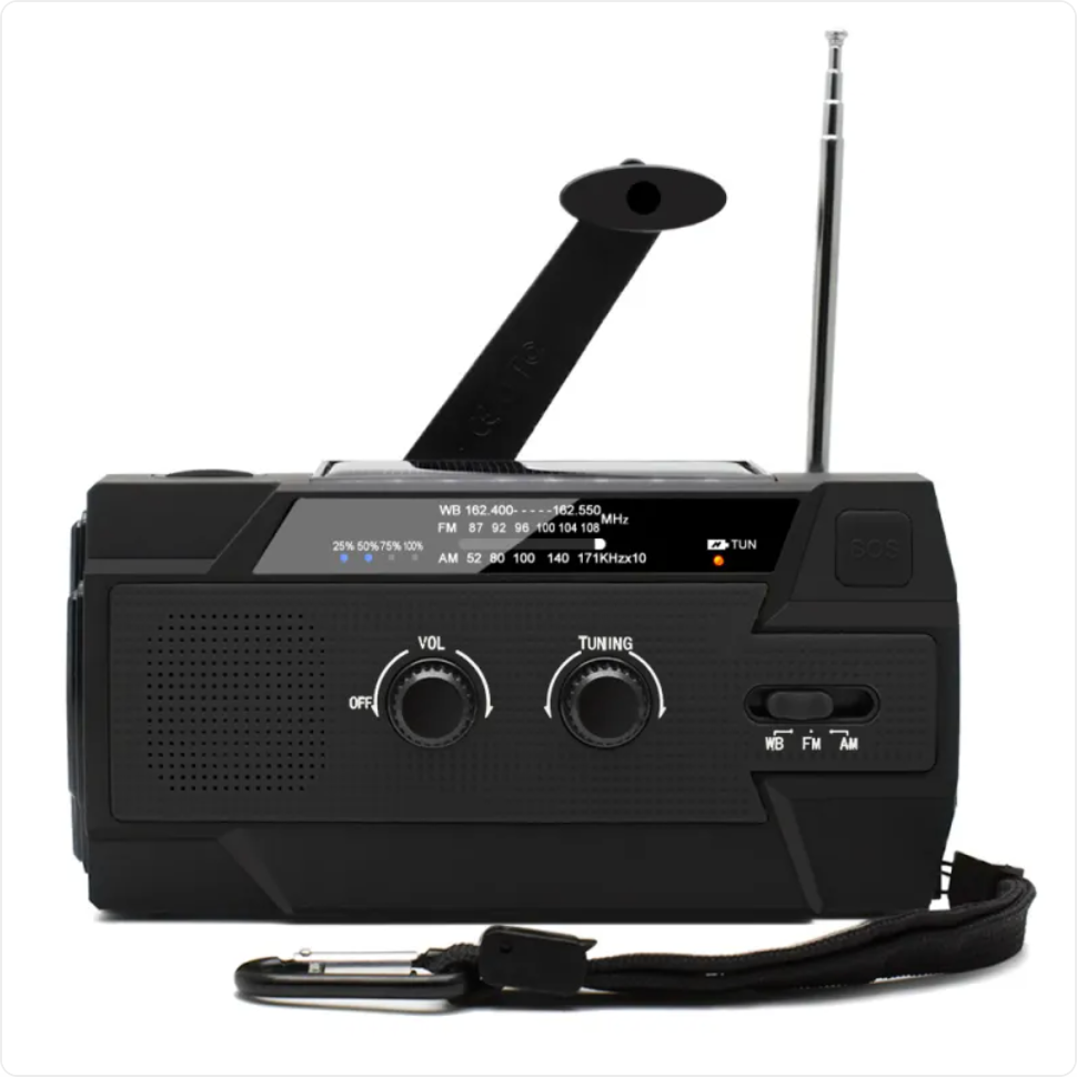 Solar Hand-Crank Emergency Radio